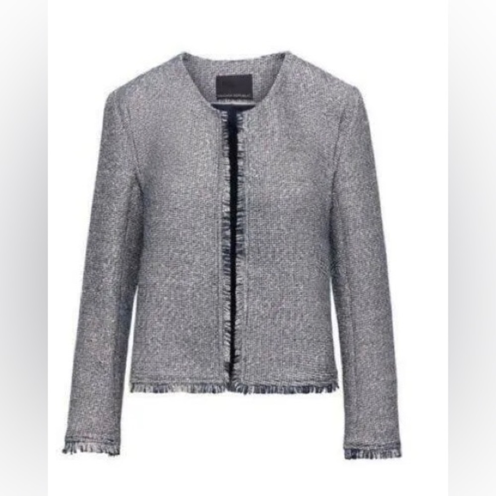 Banana Republic Cropped Tweed Jacket